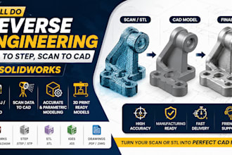 do reverse engineering, stl to step, scan to cad in solidworks