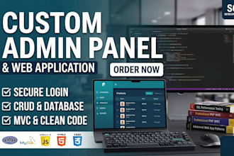 build a custom admin panel, crud or web application in PHP mysql