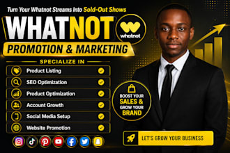 promote your whatnot shows, sales and boost whatnot views bid followers