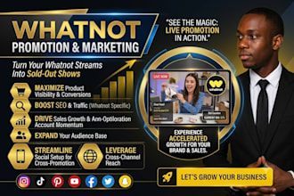 promote your whatnot shows, sales and boost whatnot views bid followers