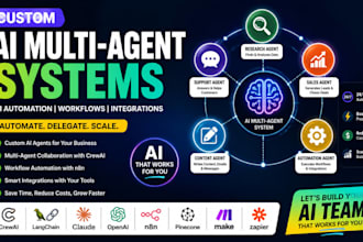 custom ai multi agent system with openclaw claude crewai lindy ai n8n langchain