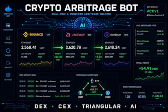 crypto arbitrage bot, dex arbitrage bot, trading bot, triangular arbitrage bot