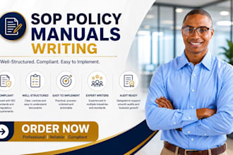 write business policies and procedures, sops, policies manual, work instructions