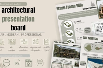 create  architectural presentation boards and layouts