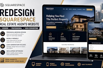 redesign squarespace real estate agents website development