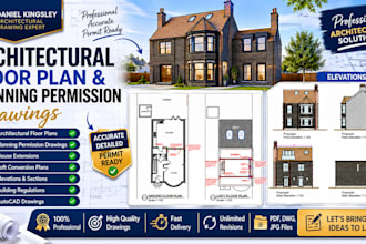 create architectural floor plan and planning permission drawings
