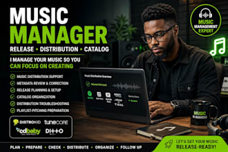 be your music manager for distribution, releases and artist catalog management