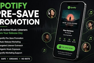 promote your spotify presave campaign, music pomotion to active music listeners