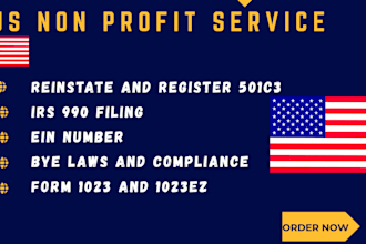 do 501c3 registration bye laws tax exempt status irs 990 filing form 1023