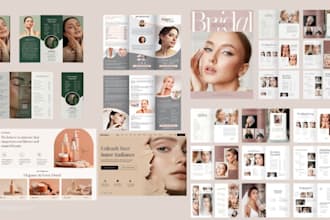design medspa product catalog skincare medical menu magazine for b2b wholesales