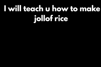 teach you how to prepare jollofrice