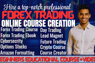 create stock market trading course content, crypto forex video course ebook, PPT