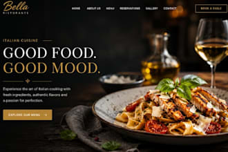 design wix restaurant website food menu website dining website