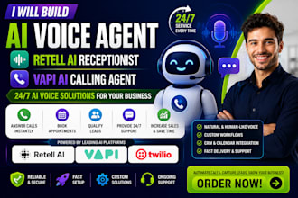 build ai voice agent, retell ai receptionist, vapi ai calling agent