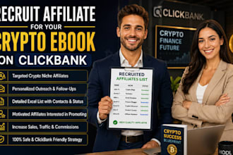 recruit affiliate for your crypto ebook on clickbank