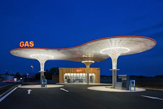 do gas station 3d architectural design and other commercial project