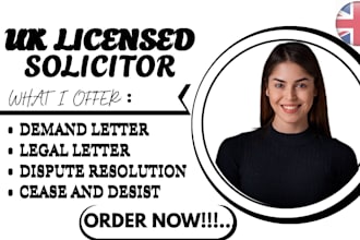 draft formal legal demand letter for disputes as a licensed UK solicitor