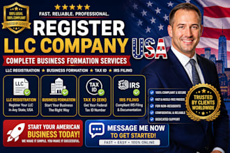register llc company USA, business formation, tax id, irs filing