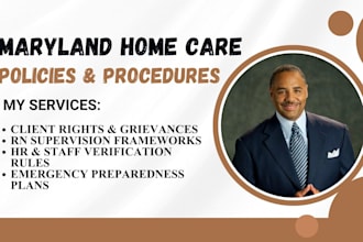 write comar compliant home care policies for maryland licensing