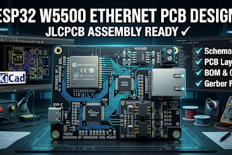 design esp32 w5500 ethernet pcb for jlcpcb assembly with bom and cpl