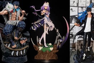 3d resin print and paint custom character statue anime figure miniature painting