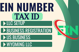 help you get ein number and llc setup for US business registration