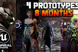 develop unreal engine game, VR game and game prototype, multiplayer game fps rpg