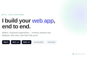 build a full stack web app