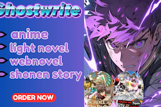 ghostwrite an engaging anime light novel or webnovel shonen story