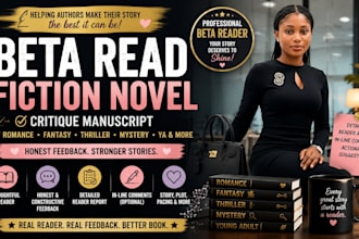 provide beta reading manuscript critique and developmental feedback