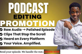 podcast editing, spotify apple podcast promotion  audiogram, podcast marketing