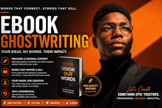 be your fiction ebook ghostwriter, self help book, romance novel ghostwriter