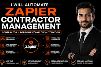 automate zapier contractor management contractor foreman workflow automation