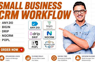 setup small business CRM less annoying any do bigin dripify nocrm popl