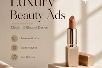 design luxury beauty and skincare social media ads