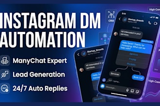create manychat instagram dm automation chatbot for lead generation and sales