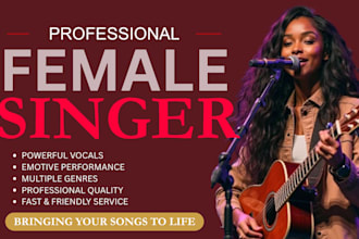 female singer, female rock singer pop singer metal singer custom song songwriter