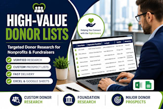 generate high value donor lists for nonprofits and fundraising