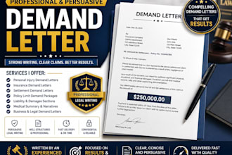 write professional demand letters for personal injury and settlement cases