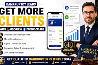generate bankruptcy attorney, debt relief and bankruptcy lawyer leads with ads