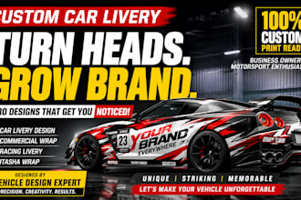 create car livery and livery design for custom car and commercial vehicle