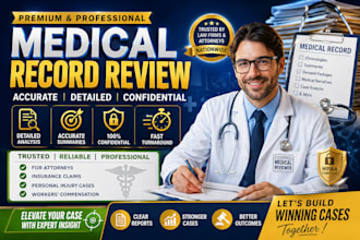organize medical records and prepare a professional claim summary