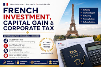 french investment, capital gain and corporate tax