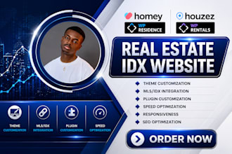 build real estate idx website using houzez, homey, wp residence, wp rentals