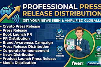 do press release distribution for product launch and book launch PR