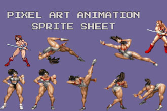 do nsfw pixel art sprite sheet animation character game asset rpg maker