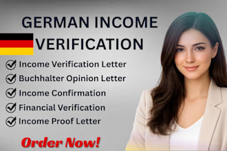 prepare german buchhalter opinion letter and income confirmation