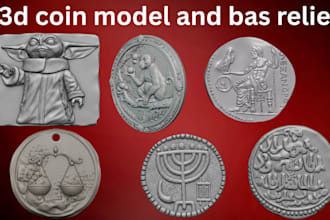 sculpt custom 3d coin model, challenge coin stl, for 3d printing and rendering