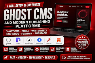 setup ghost cms publii substack hashnode and writefreely website