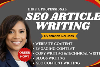 write SEO blog posts, articles and website content writing